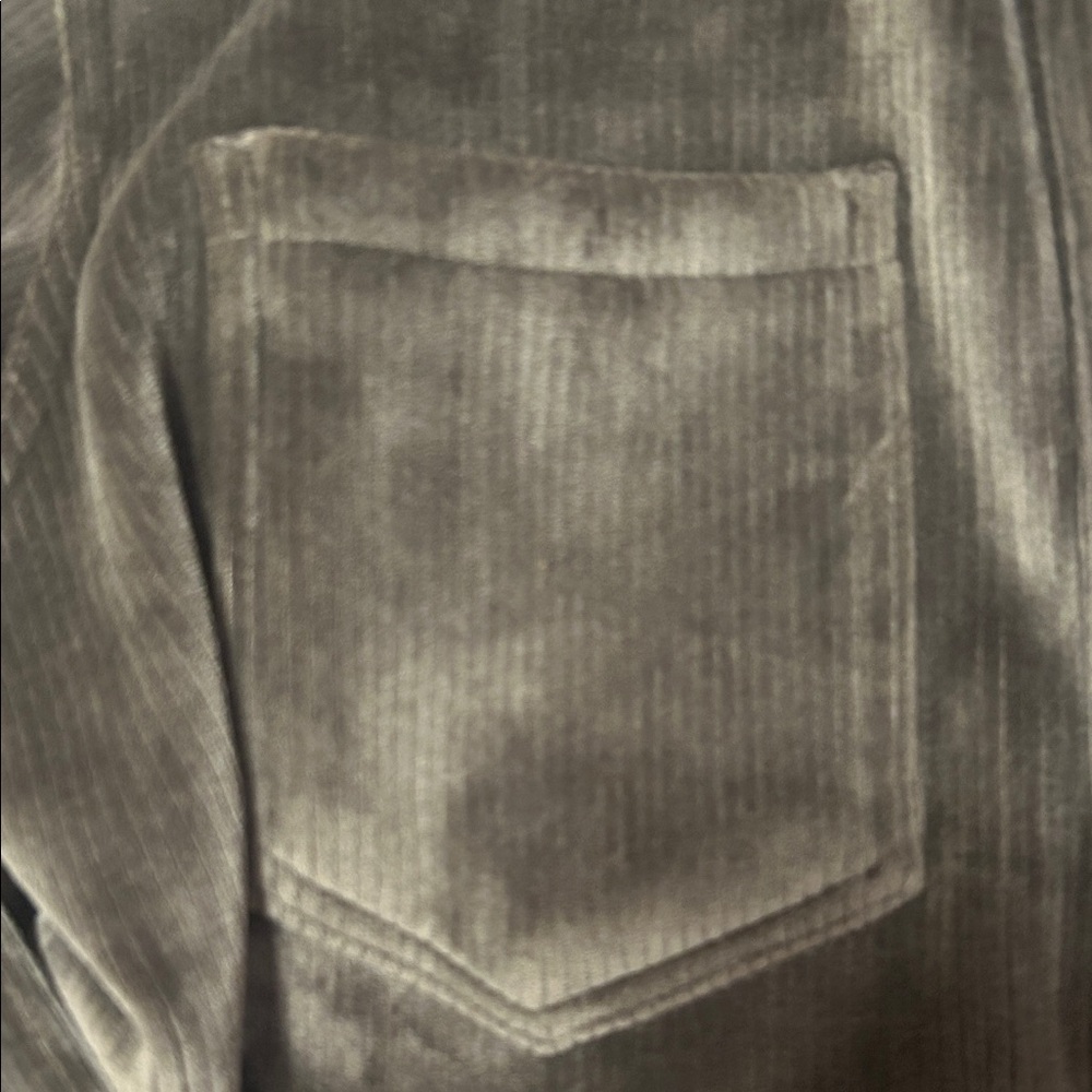 Women’s Dark Brown Velor Corduroy Shirt Jacket - Picture 3 of 10